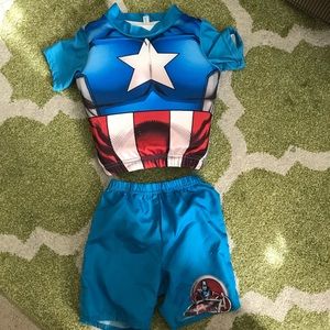 Avengers Captain America 2T swim set floating top